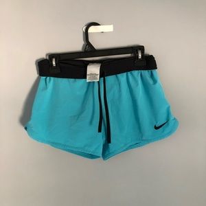 Blue Nike 2 in 1 Running Shorts